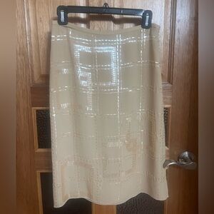 MAG Chic Beige Sequin Midi Skirt